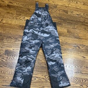 AQ Kids Camouflage Overalls - Gray and Black Snow Pants